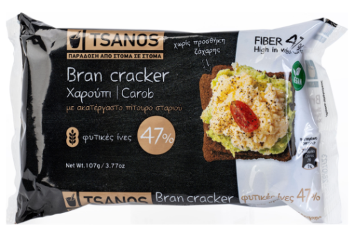 Crackers Bran με Χαρούπι