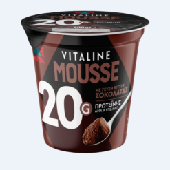 Mousse Μαύρη Σοκολάτα Protein Vitaline Δέλτα (200g)