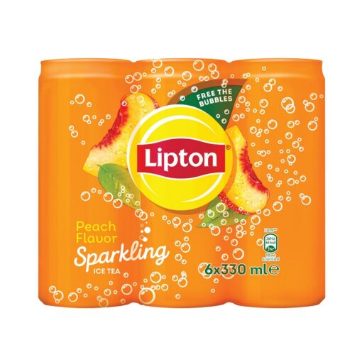 Sparkling Ice Tea Ροδάκινο Lipton (6x330 ml)