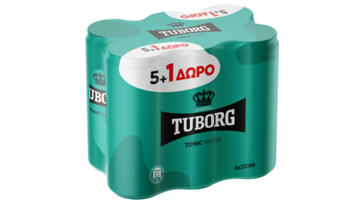 Tonic Water Κουτί Tuborg (6x330 ml) 5+1 Δώρο