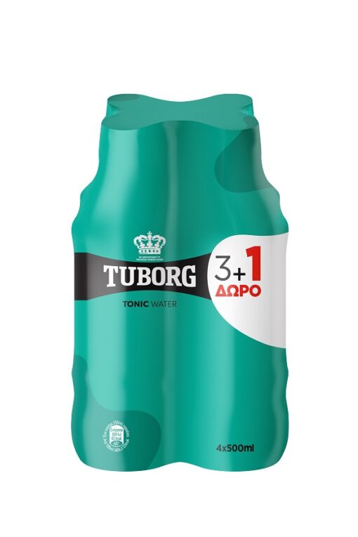 Tonic Water Φιάλη Tuborg (4x500 ml) 3+1 Δώρο