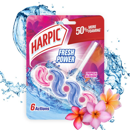 Wc Block Καθαριστικό Λεκάνης Τουαλέτας Fresh Power Tropical Blossom Harpic (35g)