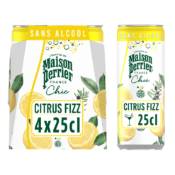 Έτοιμο coctail χωρίς αλκοόλ Citrus Fizz Maison Perrier Chic (4x250 ml)