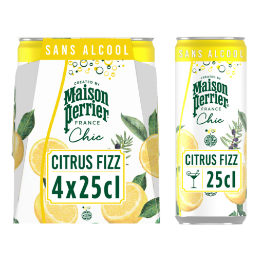 Έτοιμο coctail χωρίς αλκοόλ Citrus Fizz Maison Perrier Chic (4x250 ml)