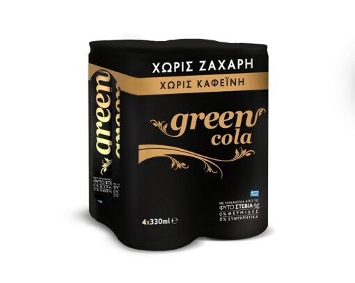 Αναψυκτικό χωρίς καφεΐνη κουτί Green Cola (4x330 ml)