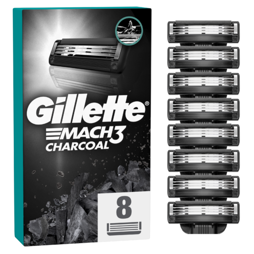 Ανταλλακτικά Ξυραφάκια Mach3 Charcoal Gillette (8τεμ)