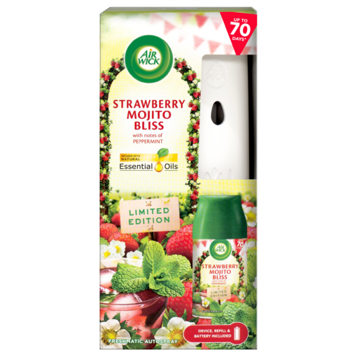 Αυτόματη Συσκευή με Αρωματικό Χώρου Freshmatic Strawberry Mojito Bliss Airwick (250ml)