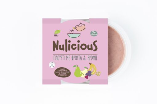 Βρεφικό γιαούρτι με Φρούτα και Βρώμη Nulicious (150 g)