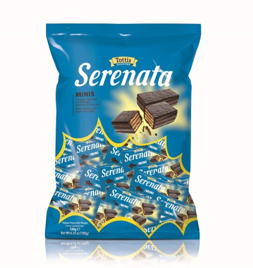 Γκοφρετάκια Minis με Σοκολάτα Υγείας Serenata (180g)