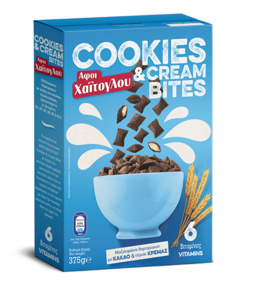 Δημητριακά Cookies & Cream Bites Αφοί Χαίτογλου (375g)