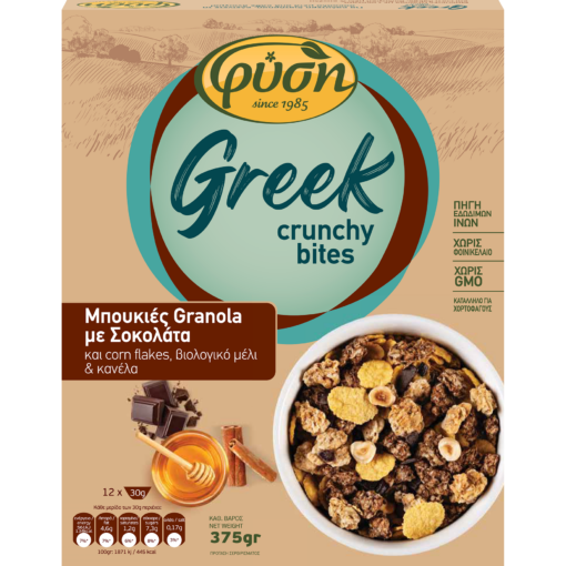 Δημητριακά Crunchy Bites Choco Granola Φύση (375g)