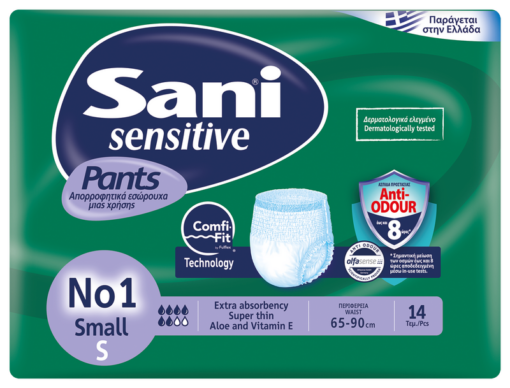 Ελαστικό εσώρουχο ακράτειας Sani Sensitive Pants No1 (14 τεμ)