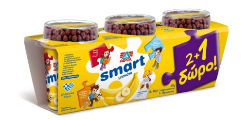 Επιδόρπιο Γιαουρτιού Smart Μπανάνα Δέλτα (3 x140 g) 2+1 Δώρο