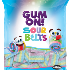 Ζελίνια Sour Belts Rainbow Gum On! (70g)