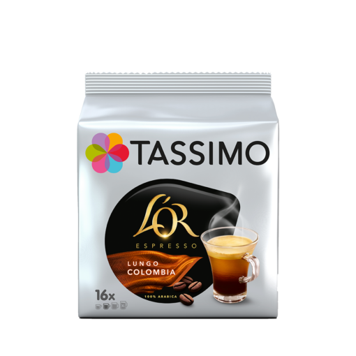 Κάψουλες Espresso L'Or Lungo Colombia Για Μηχανή Tassimo Jacobs (16 τεμ)