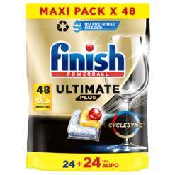 Κάψουλες Πλυντηρίου Πιάτων Ultimate Plus All in 1 Λεμόνι Finish (24+ 24τεμ)