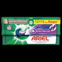 Κάψουλες Πλυντηρίου Ρούχων All In 1 Fiber Care Ariel (2x13μεζ)