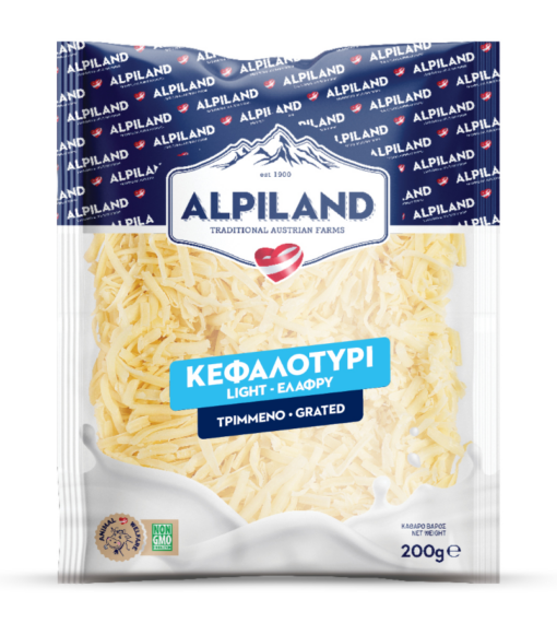 Κεφαλοτύρι Τριμμένο Light Alpiland (200 g)