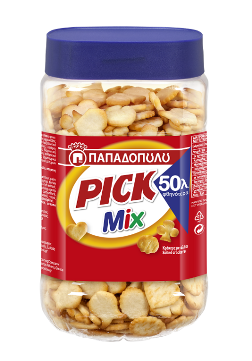 Κράκερς με Αλάτι σε Βάζο Pick Mix Παπαδοπούλου (350g) -0