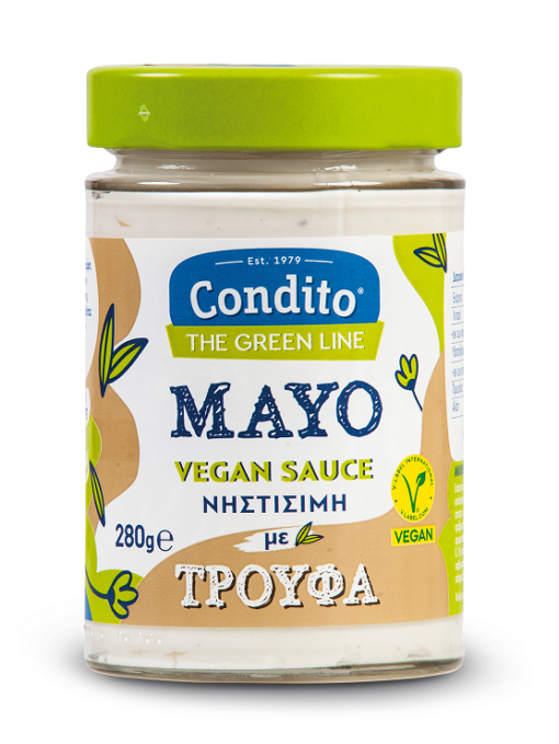 Μαγιονέζα Vegan Χωρίς Γλουτένη με Τρούφα The Green Line CONDITO (280g)