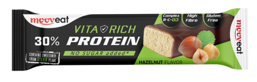 Μπάρα Πρωτεΐνης Hazelnut Vita-Rich 30% MOOVEAT (60g)