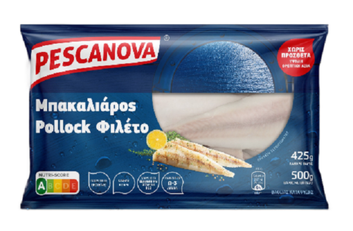 Μπακαλιάρος Ρollocκ Φιλέτο Κατεψυγμένος Pescanova (500gr κ.β. 425g)