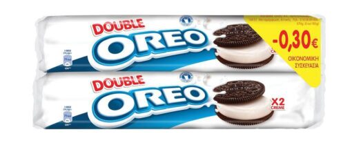 Μπισκότα Διπλή Βανίλια Oreo (2x185 g) -0.30