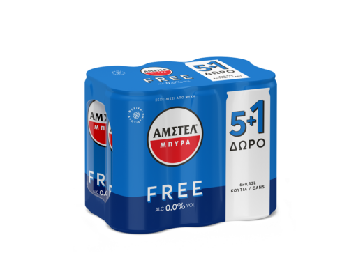 Μπύρα Χωρίς Αλκοόλ Κουτί ΑΜΣΤΕΛ Free (6x330 ml) 5+1 Δώρο