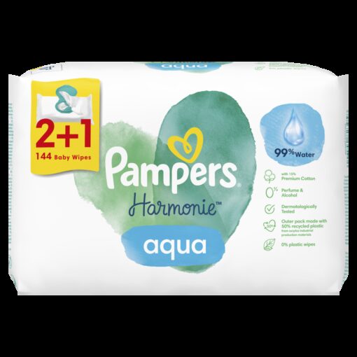 Μωρομάντηλα Aqua Pure Pampers (3x48τεμ)