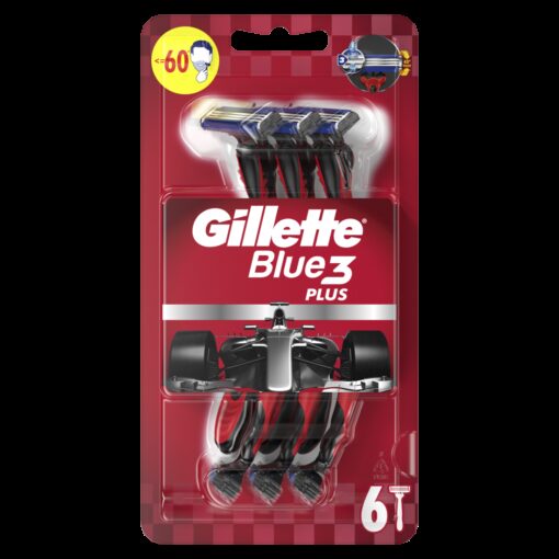 Ξυραφάκια Μίας Χρήσης Blue 3 Red Gillette (6 τεμ) 