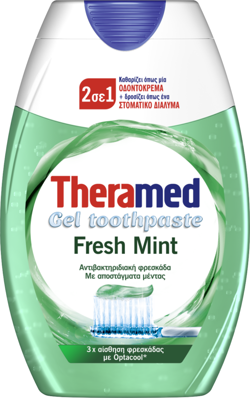 Οδοντόκρεμα & Στοματικό Διάλυμα 2 σε1 Fresh Mint Theramed (75ml)