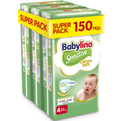 Πάνες Babylino Sensitive Value Pack No 4 (8-13 Kg) 3 Pack (150 τεμ)