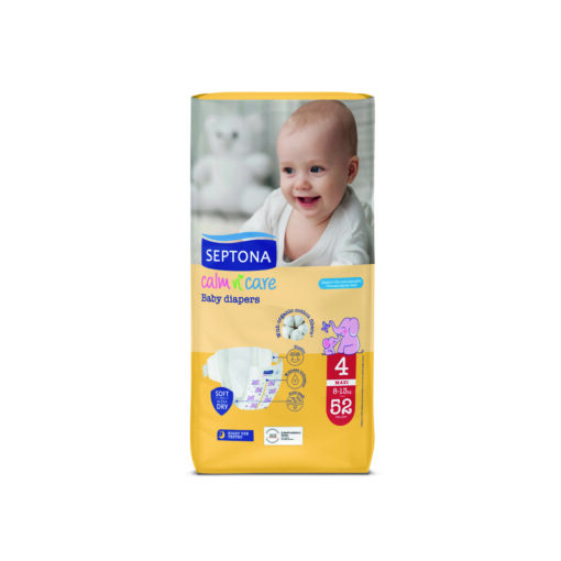 Πάνες Maxi No 4 (8-13Kg) Calm N' Care Septona (52τεμ)