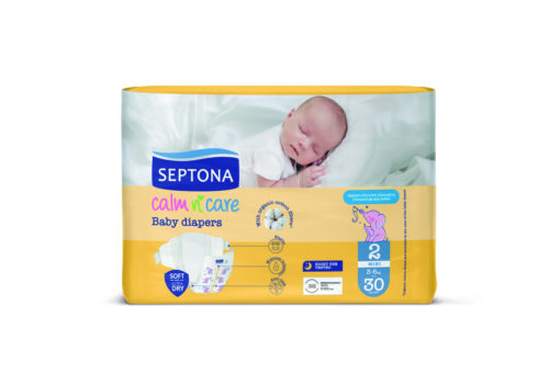 Πάνες Mini No 2 (3-6Kg) Calm N' Care Septona (30τεμ)