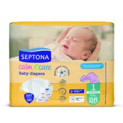 Πάνες Newborn No 1 (2-5Kg) Calm N' Care Septona (26τεμ)