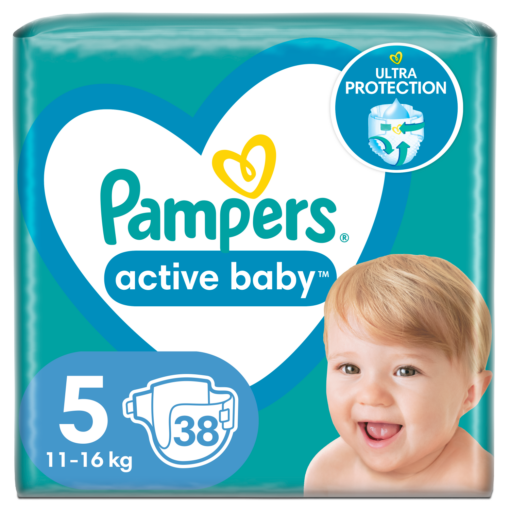 Πάνες Pampers Active Baby Μέγεθος 5 (11-16 kg) (38τεμ)