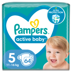 Πάνες Pampers Active Baby Μέγεθος 5 (11-16 kg) (64τεμ)