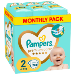 Πάνες Pampers Premium Care Μέγεθος 2 (4-8 kg) (224τεμ)