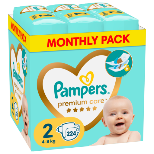 Πάνες Pampers Premium Care Μέγεθος 2 (4-8 kg) (224τεμ)