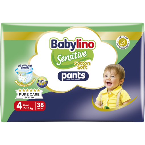 Πάνες Βρακάκι Babylino Pants Economy Unisex Maxi No.4 (7-13kg) (38 τεμ)