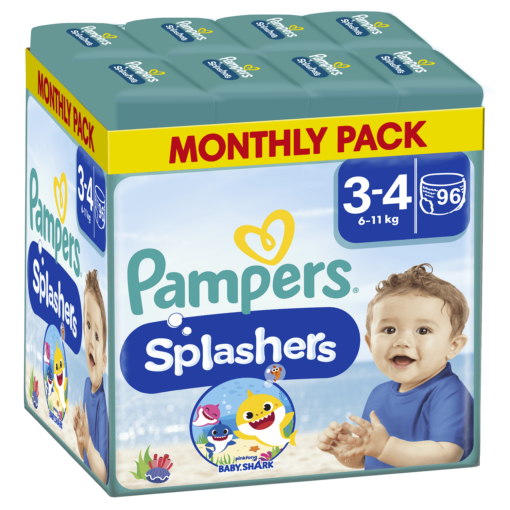 Πάνες-Μαγιό Pampers Splashers Μέγεθος 3-4 (6-11 kg) (96τεμ)