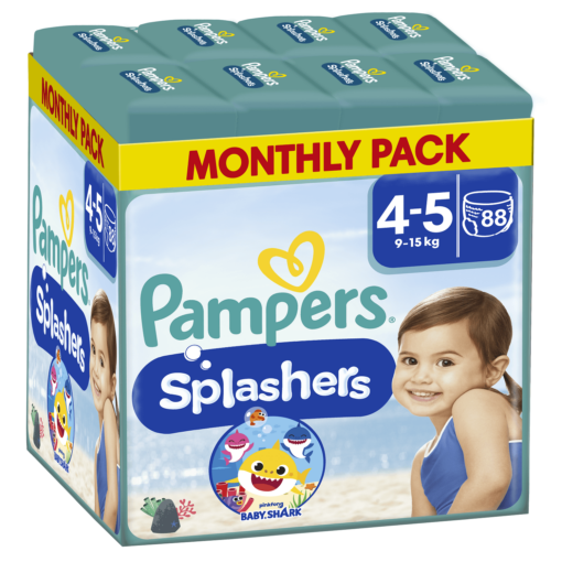 Πάνες-Μαγιό Pampers Splashers Μέγεθος 4-5 (9-15 kg) (88τεμ)