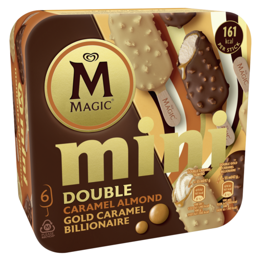 Παγωτό Mini Double Gold Caramel Magic (6X55 ml)