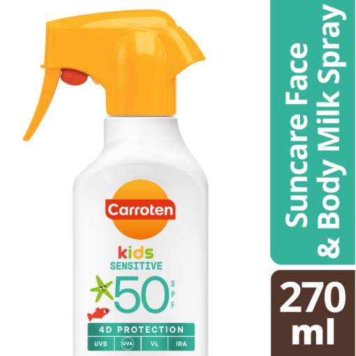 Παιδικό Αντηλιακό Γαλάκτωμα Sensicare Trigger Spray SPF50+ Carroten (270ml)