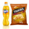 Πορτοκαλάδα Fanta (500 ml) & Τσιπς με αλάτι Tsakiris (140 g) -0