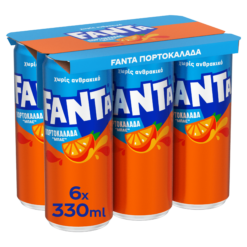 Πορτοκαλάδα Χωρίς Ανθρακικό Κουτί Fanta (6x330 ml)