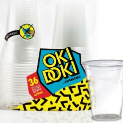 Ποτήρι πλαστικό διάφανο Oki Doki 480ml (36τεμ)