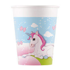 Ποτήρια Χάρτινα Unicorn 200ml (8τεμ)