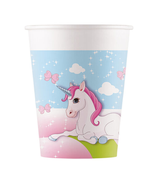 Ποτήρια Χάρτινα Unicorn 200ml (8τεμ)