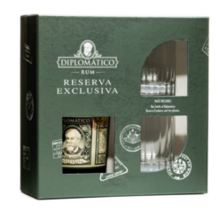 Ρούμι Diplomatico Reserva Exclusiva (700 ml) + 2 ποτήρια Δώρο